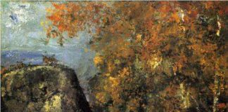 Skały w lesie Fountainebleau Skały w lesie Fountainebleau - obraz Cezanne