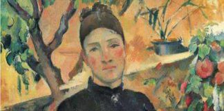 Madame Cezanne in the greenhouse