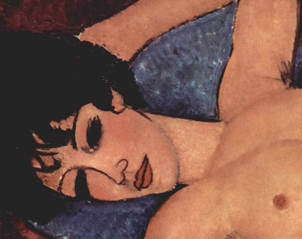 Obraz - Czerwony akt - Modigliani - fragment