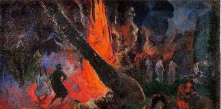 Fire dance Obraz Gauguina - Fire dance