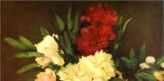 Peonies in a vase Piwonie w wazonie - obraz Maneta