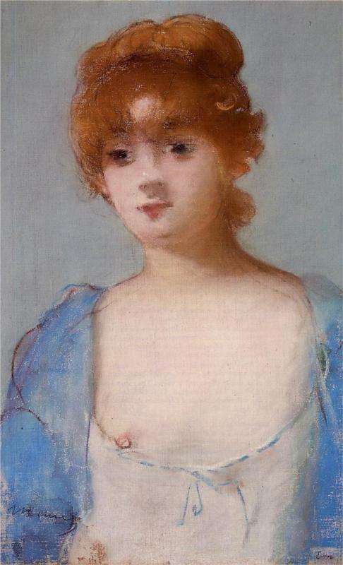 Młoda kobieta w negliżu - obraz Maneta
