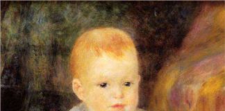 Dziecko z kukiełką. Dziecko z kukiełką - obraz Renoir