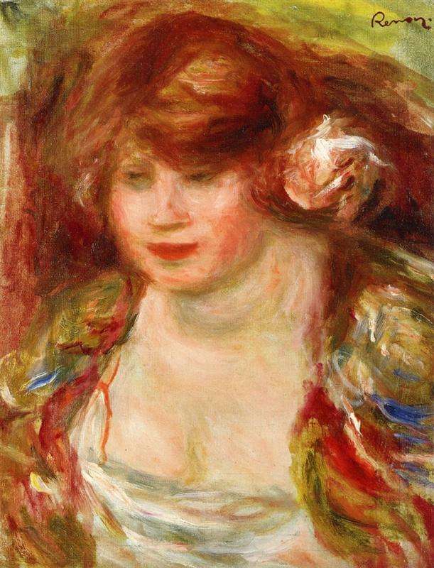 Kobieta z różą - Andree - Renoir