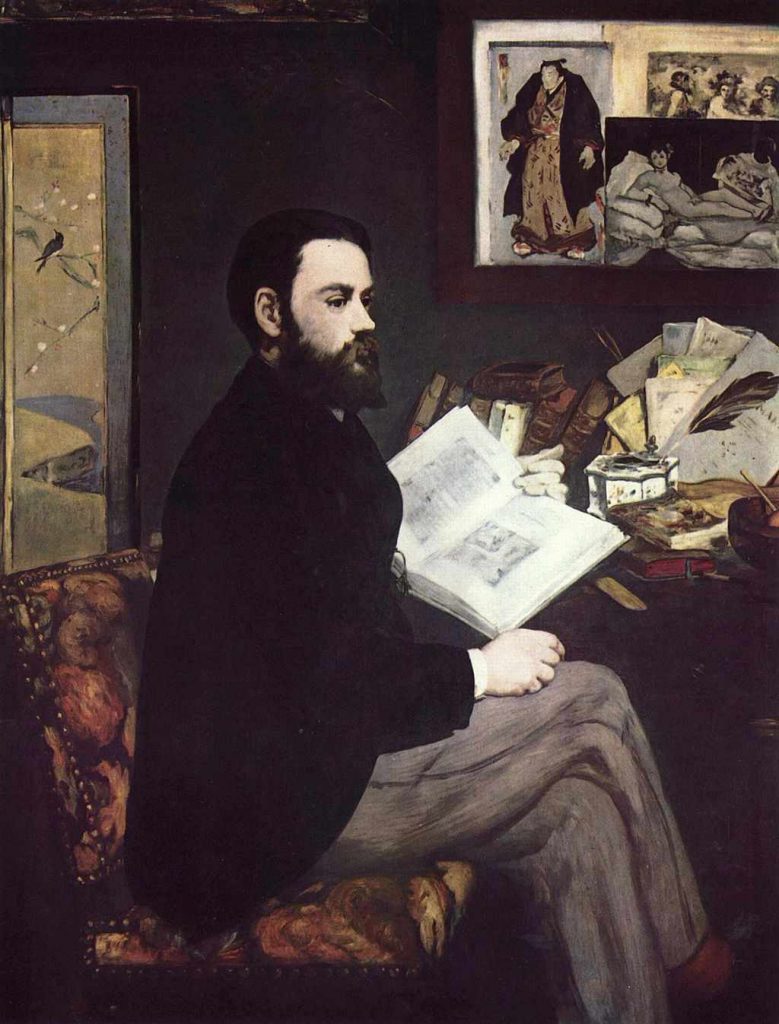 Portret Emila Zoli - obraz Maneta z 1868 roku.